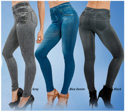 High Waist Elastic Skinny Jeans